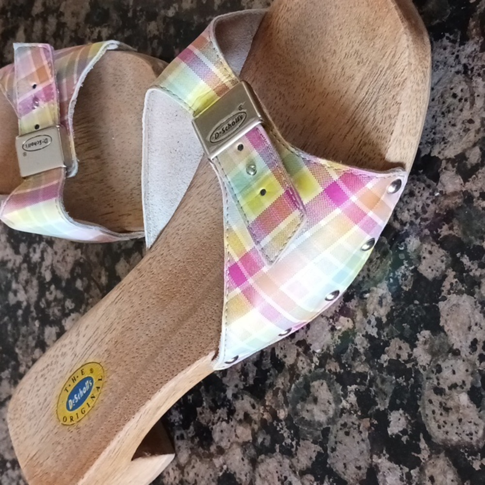 Vintage Dr. Scholls Wood Sandals